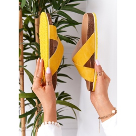 Leder Hausschuhe Big Star HH274596 Gelb 1