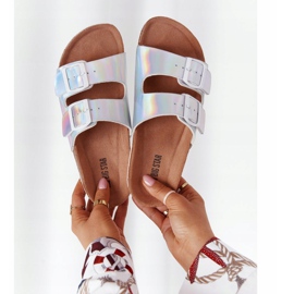 Leder Hausschuhe Big Star HH274895 Silber silber- 1