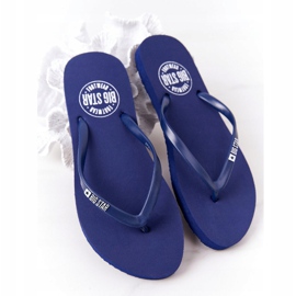 Damen Flip-Flops Big Star FF274A614 Marineblau 2
