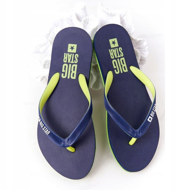Damen Flip-Flops Big Star FF274A312 Marineblau navy blau grün 1