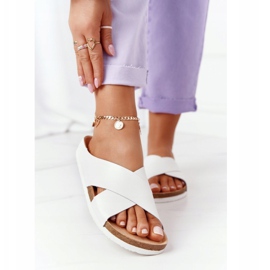 Profilierte Hausschuhe aus Leder Big Star HH274647 Weiß 2