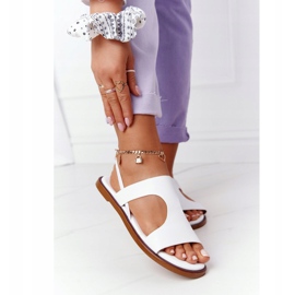 Ledersandalen mit Bündchen Big Star HH274717 Weiß 2