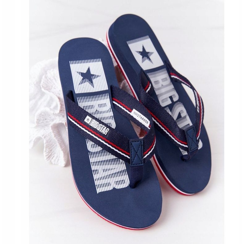 Damen Flip-Flops Big Star HH274A059 Marineblau navy blau 1