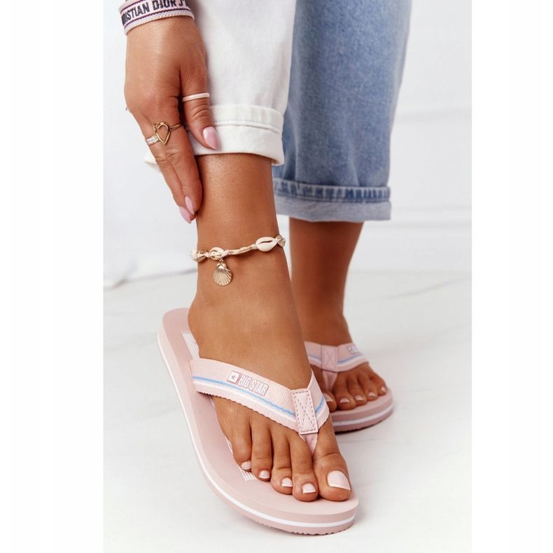 Damen Flip-Flops Big Star HH274A060 Rosa 2