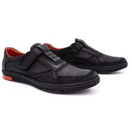 Polbut Herren Freizeit Lederschuhe 2102 schwarz 3