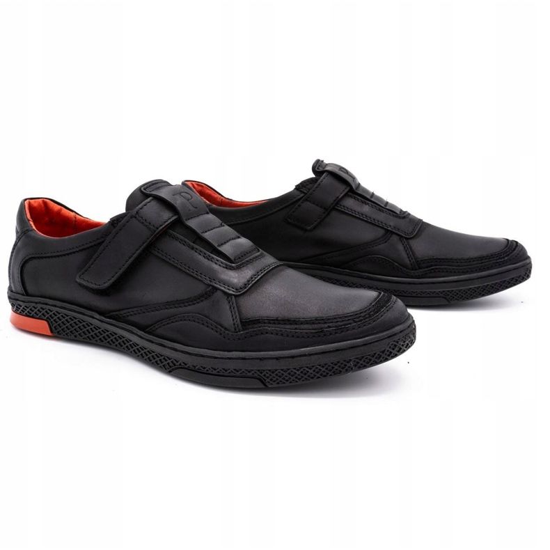 Polbut Herren Freizeit Lederschuhe 2102 schwarz 3