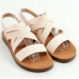 Sandalen mit Kautschukriemen Beige 9225 Beige 1
