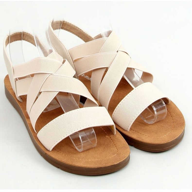 Sandalen mit Kautschukriemen Beige 9225 Beige 1