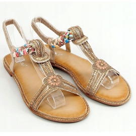 Sandalen mit goldenen Zirkonias JN11-10 Gold 1