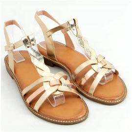 Goldene Damensandalen C43 Gold 1