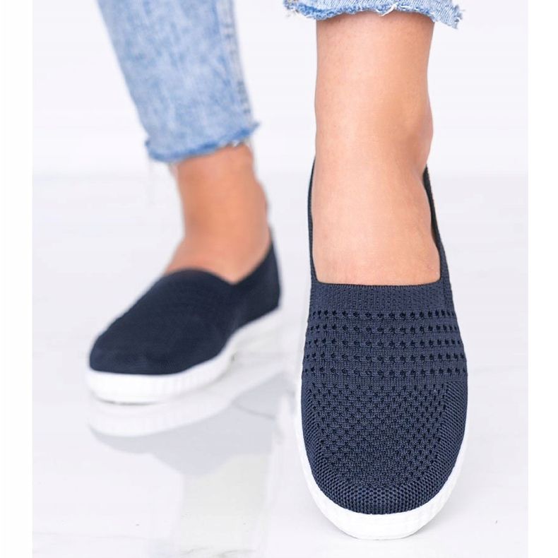 Marineblaue Slip On Sneakers von Funk navy blau 1