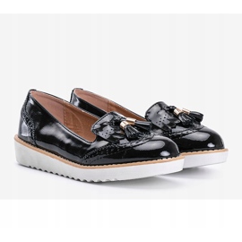 Golden Hour schwarz lackierte Loafer 1