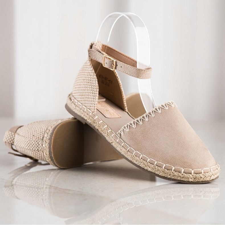 Goodin Beige Espadrilles mit Wildleder 1