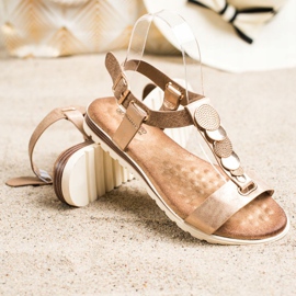 Evento Goldene Sandalen mit Ornamenten 1