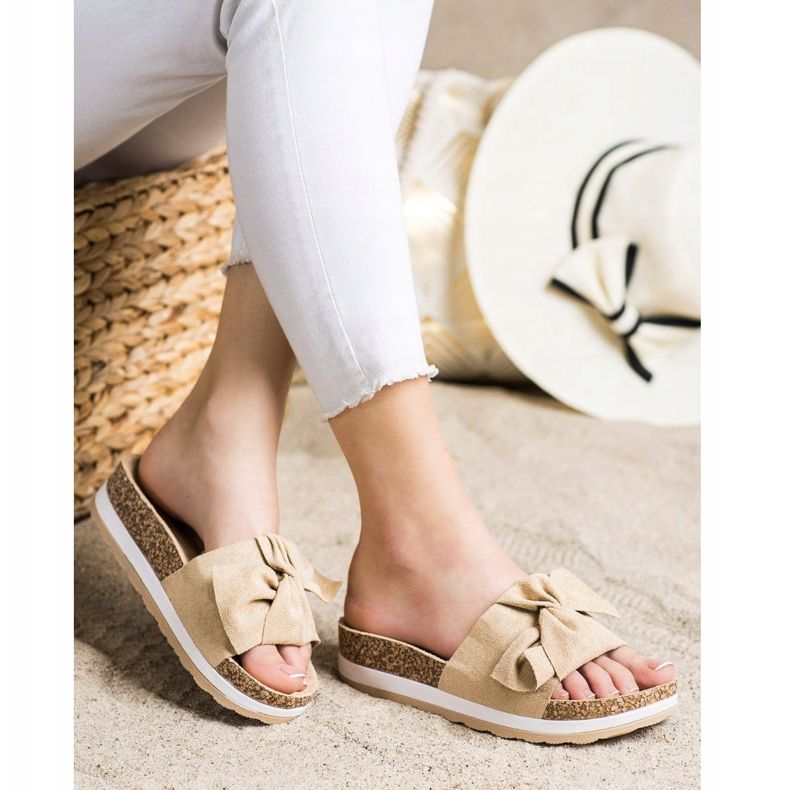 Evento Leichte Hausschuhe auf der Plattform beige 2