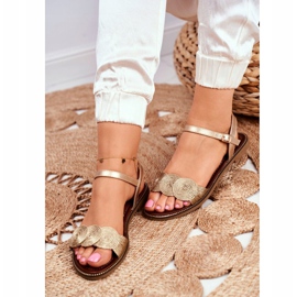 S.Barski Damen Sandalen Flach Gold Barski Humanity golden 1