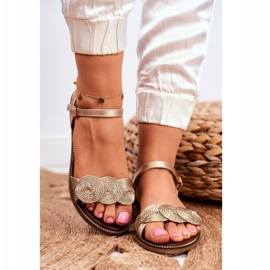 S.Barski Damen Sandalen Flach Gold Barski Humanity golden 2