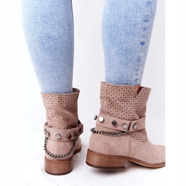 Lewski Shoes Openwork Spring Boots Lewski Schuhe 2905-0 Beige 1