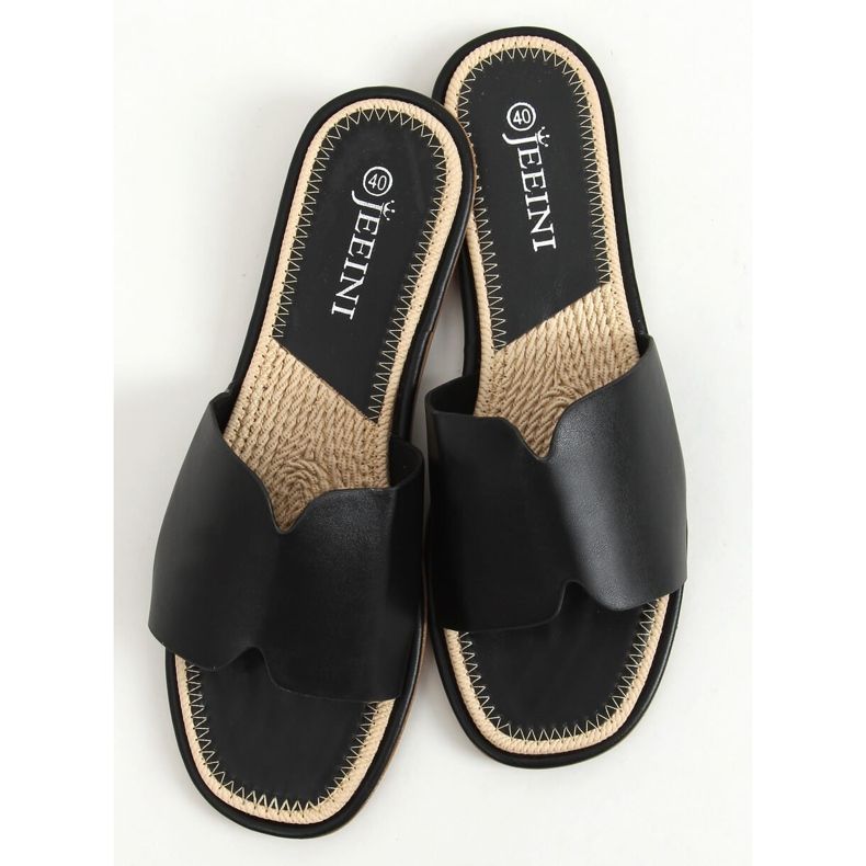 Schwarze Damen Hausschuhe schwarz 395 Schwarz 1