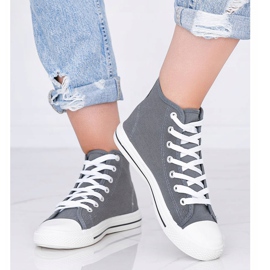 Graue Damen Sneakers Gampa knöchel 1