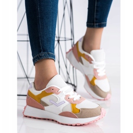 SHELOVET Bunte Turnschuhe weiß mehrfarbig 2