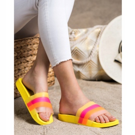 Bona Bequeme Flip-Flops mit bunten Streifen gelb 1