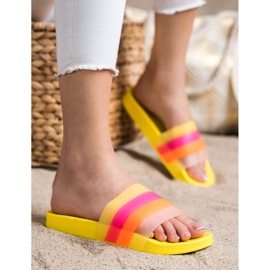 Bona Bequeme Flip-Flops mit bunten Streifen gelb 2