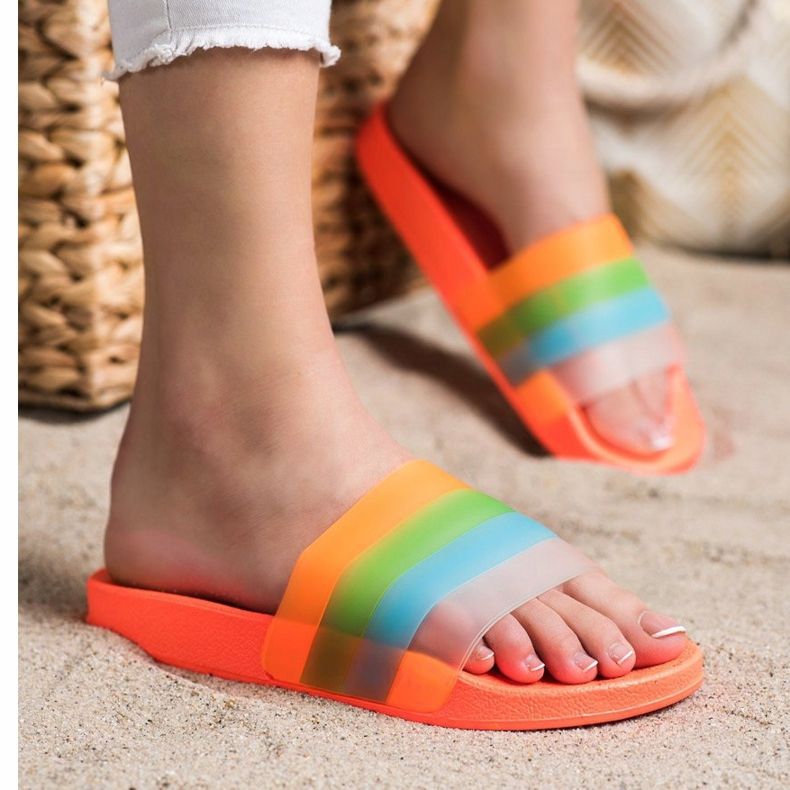 Bona Bequeme Flip-Flops mit bunten Streifen orange 2