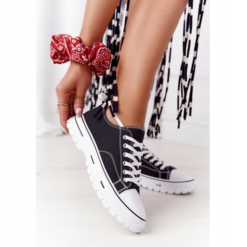 Klassische Sneakers für Damen Schwarz Feeling Good weiß 2