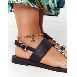 Ledersandalen Flip-Flops Big Star HH274705 Schwarz 1