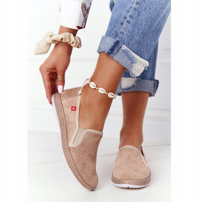 Durchbrochene Espadrilles Big Star FF276035 Beige 2