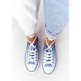 Damen Sneaker Big Star HH274129 Ombre Marineblau weiß 2