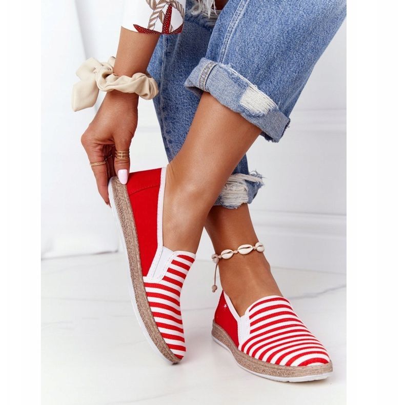 Damen Espadrilles Big Star HH276003 Rot-Weiß 1