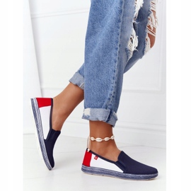 Damen Espadrilles Big Star HH276008 Marineblau-Weiß rot 2