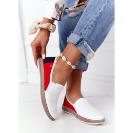 Damen Espadrilles Big Star HH276009 Weiß und Rot navy blau 1