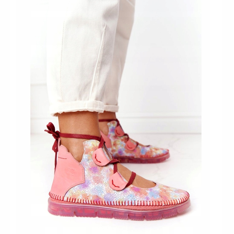 Damen Lederstiefel Maciejka Pink 04457-15 blau orange rosa grün gelb 2