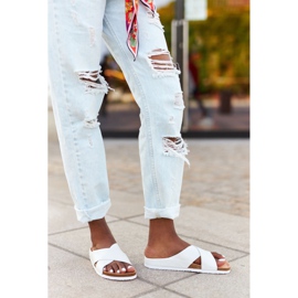 Profilierte Hausschuhe aus Leder Big Star HH274647 Weiß 1