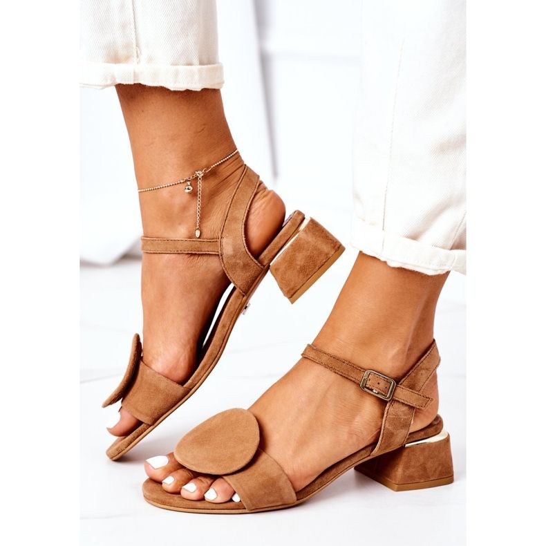 Wildleder High Heel Sandalen Maciejka 5198A-29 Rot braun 2