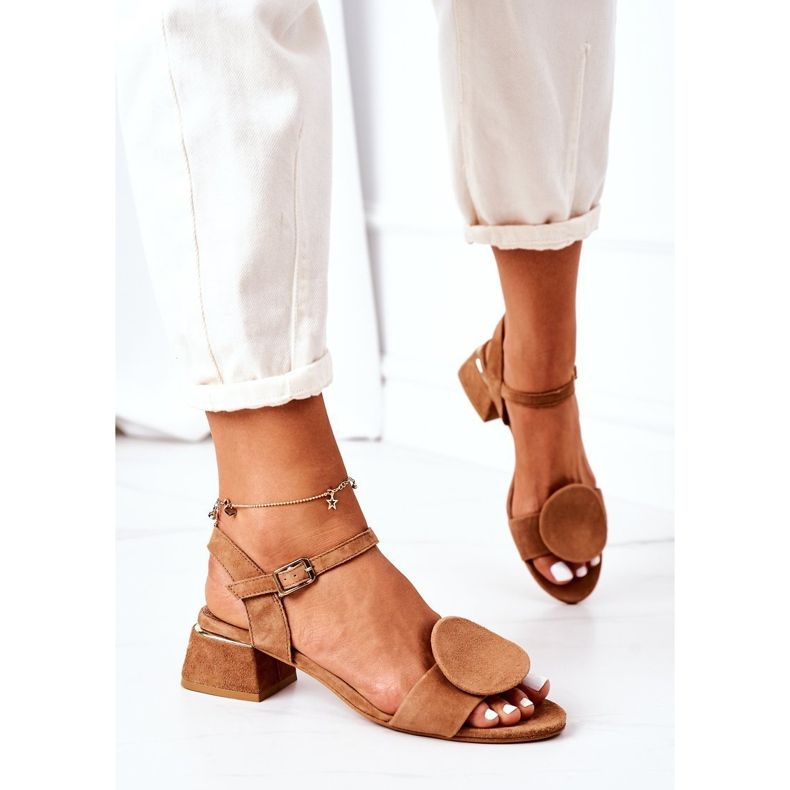 Wildleder High Heel Sandalen Maciejka 5198A-29 Rot braun 1