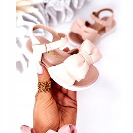 FR1 Sandalen für Kinder mit Schleife Rosa Abbie 3