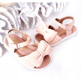 FR1 Sandalen für Kinder mit Schleife Rosa Abbie 2