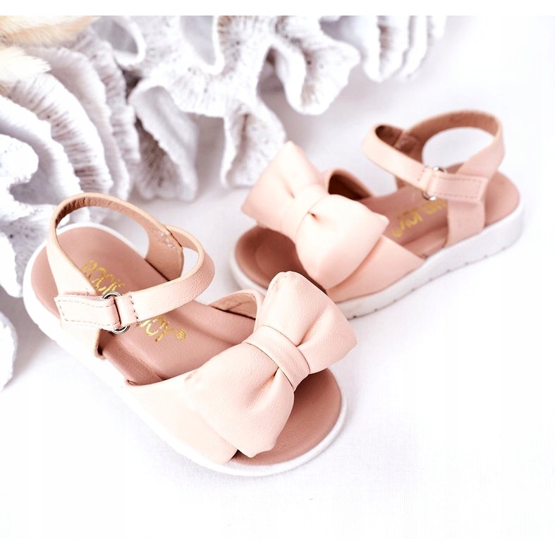 FR1 Sandalen für Kinder mit Schleife Rosa Abbie 2
