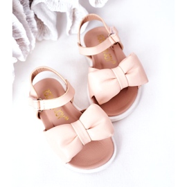 FR1 Sandalen für Kinder mit Schleife Rosa Abbie 1