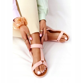 MSMG Damensandalen auf einer fremden Gummisohle rosa 4