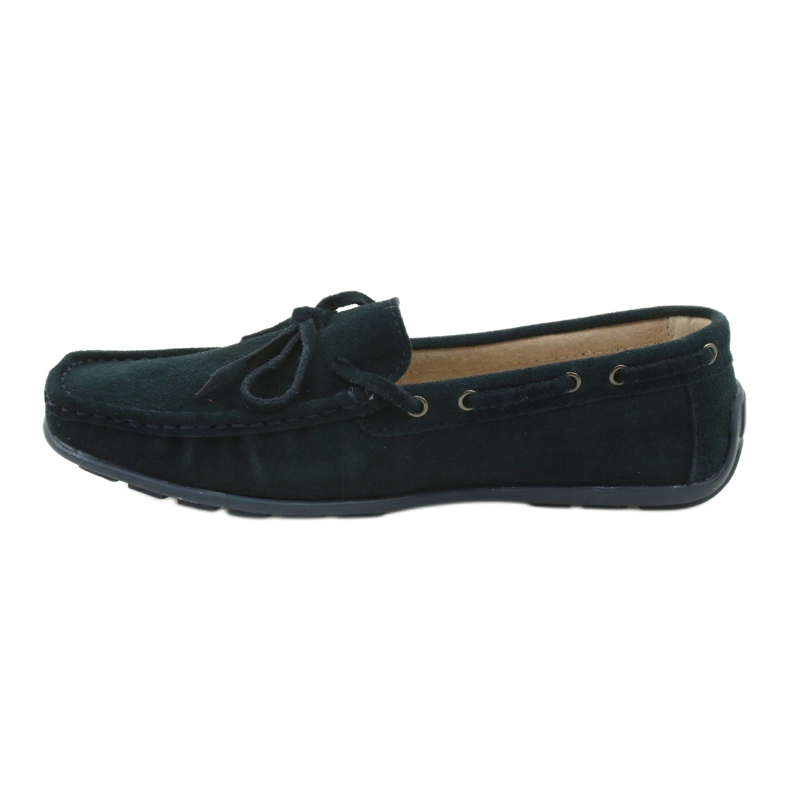American Club JK05 Damenslipper aus Leder blau 1