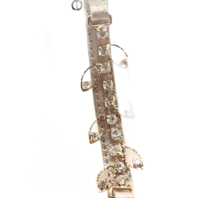 Goldene Sandalen auf einem Pfosten mit Zirkon Espinto S352 5