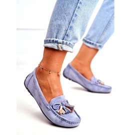 Evento Damen Loafer Wildleder 20PB35-2003 Blau Donna Mia 3