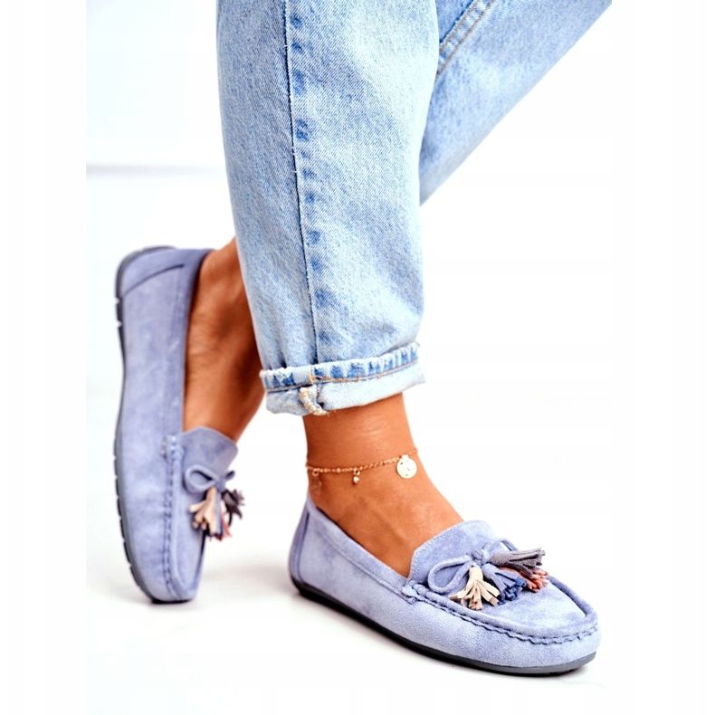 Evento Damen Loafer Wildleder 20PB35-2003 Blau Donna Mia 5