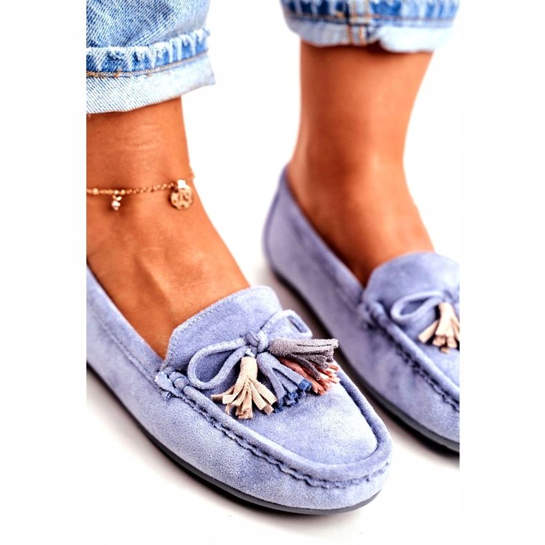 Evento Damen Loafer Wildleder 20PB35-2003 Blau Donna Mia 6