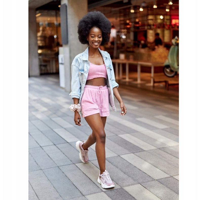 Damen Sportschuhe Memory Foam Big Star HH274258 Violett rosa 1